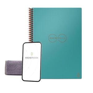 Rocketbook Core Reusable Spiral 8.5" x 11" Teal Notebook